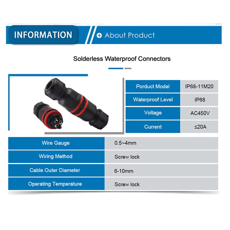 DIY GO Wasserdichter Steckverbinder IP68 in I/Y/T-Form für LED-Beleuchtung im Außenbereich, Schwarz, Kunststoff - Bild 4