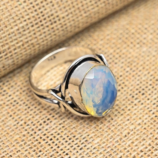 Copperie Ring, 925 Silber, Opal, Weiß, Damen - Bild 1