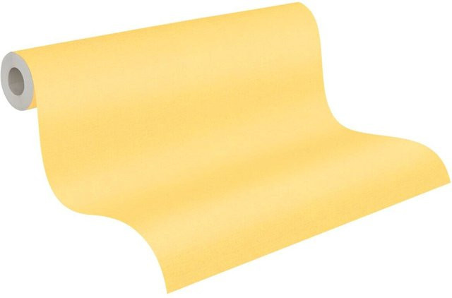 A.S. Création Vliestapete Gelb Uni, matt, B/H: 53 x 1005 cm - Bild 1