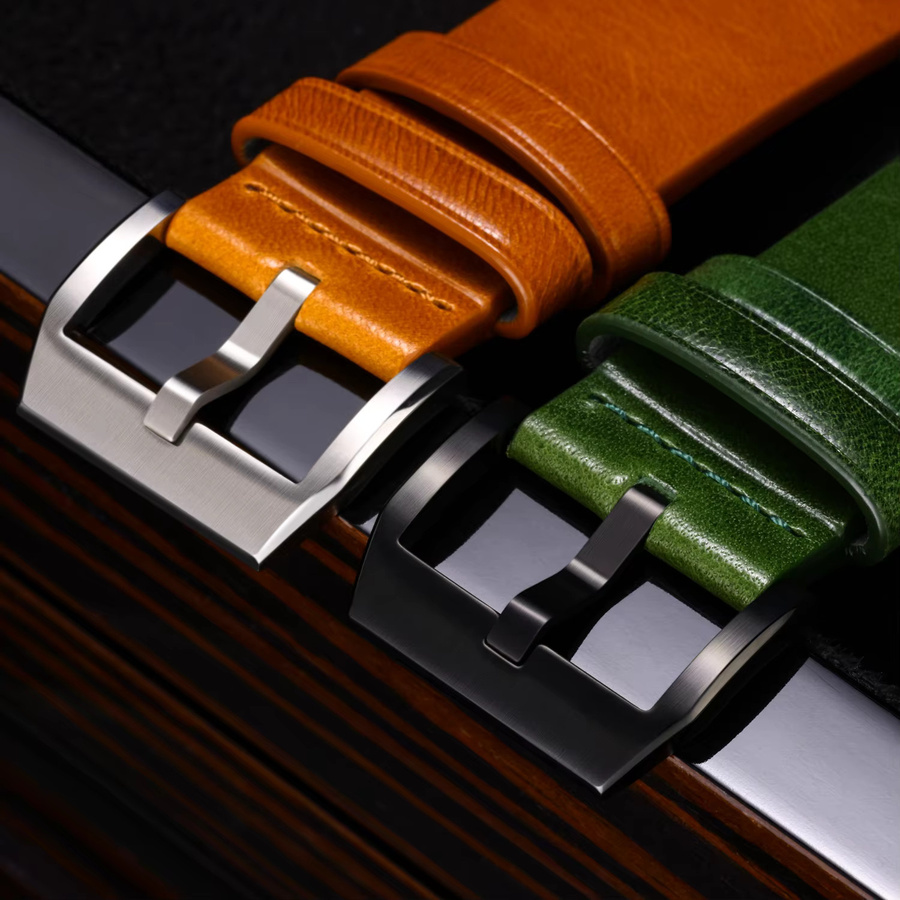 MAIKES Uhrenarmband Vollnarbenleder, zweifarbiges Design, 42 mm - 49 mm - Bild 3