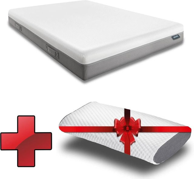 Sleezzz Viscomatratze Premium aus Viskoelastikschaum und Kaltschaum, Farbe: Weiß, B: 120 cm, T: 200 cm, H: 20 cm - Bild 1