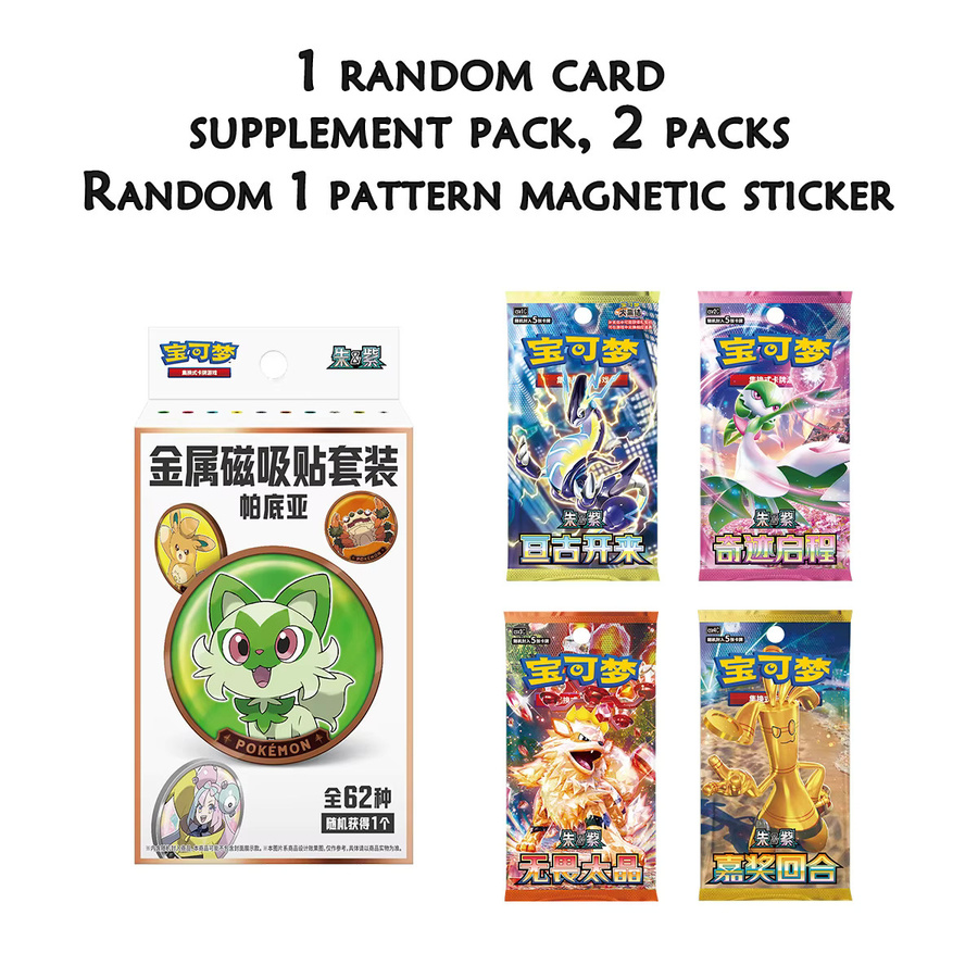 KAYOU Pokémon Paldean Metall-Magnetaufkleber-Set, Metall, Bunt / Mehrfarbig - Bild 2