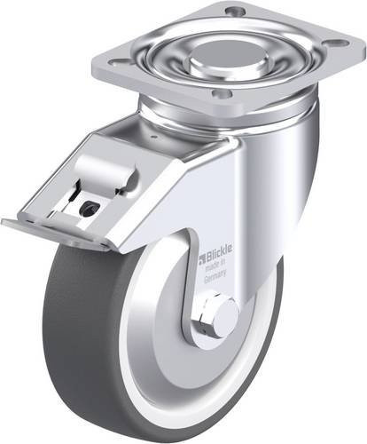 Blickle Stahlblech-Lenkrolle LH-POTH 125R-1-FI-FA in Silber, Rad-Durchmesser: 125 mm, Tragfähigkeit: 350 kg - Bild 1