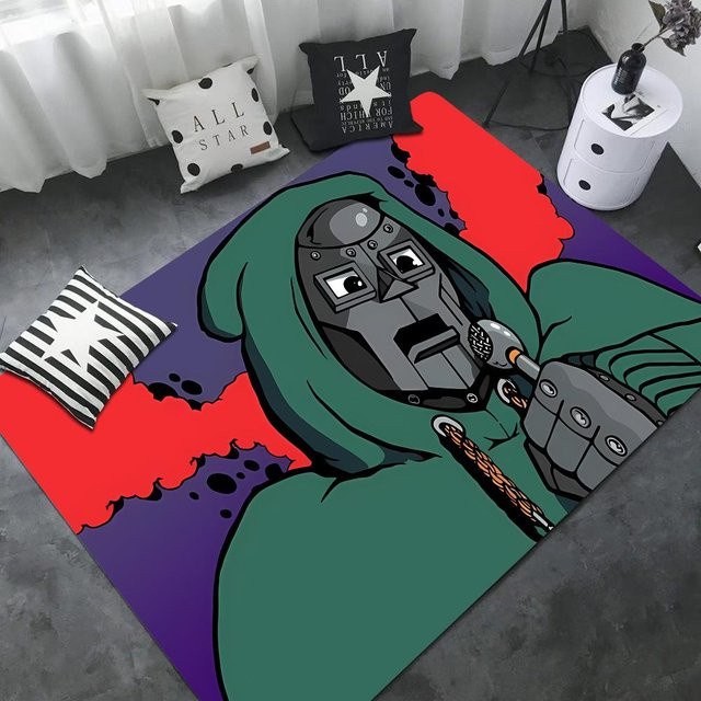 MF DOOM Rutschfeste Fußmatte Wasserabsorbierend für Flur und Wohnzimmer, B/T: 120 x 80 cm, Mehrfarbig - Bild 1
