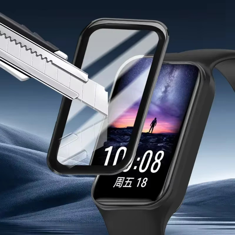 Xiaomi Gebogene Schutzfolie für Mi Band 8 und Mi Band 9, transparent, kratzfest mit vollständiger Abdeckung - Bild 3