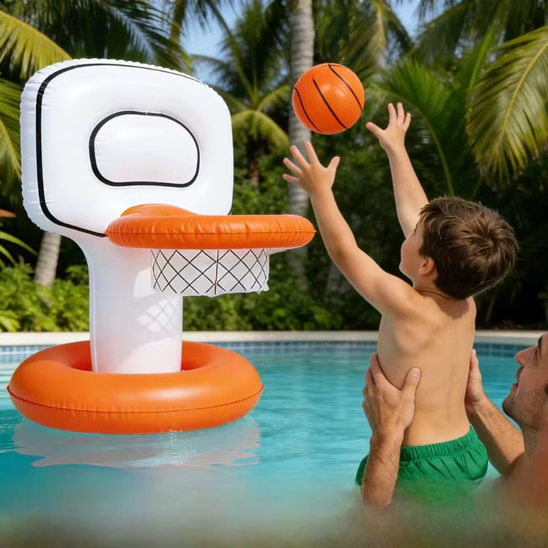 GSF Aufblasbarer Schwimmender Basketball-Korb, Schwimmbad-Spielzeug - Bild 2