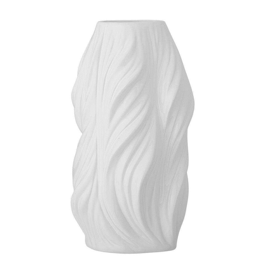 Bloomingville Vase Sanak aus Keramik in Weiß, Höhe: 26 cm - Bild 1