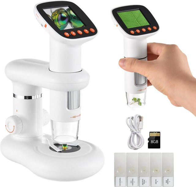 Honor Electronics Desktop-Kindermikroskop, Handheld-Digitalmikroskop, 2,0-Zoll-LCD-Bildschirm, weiß - Bild 1