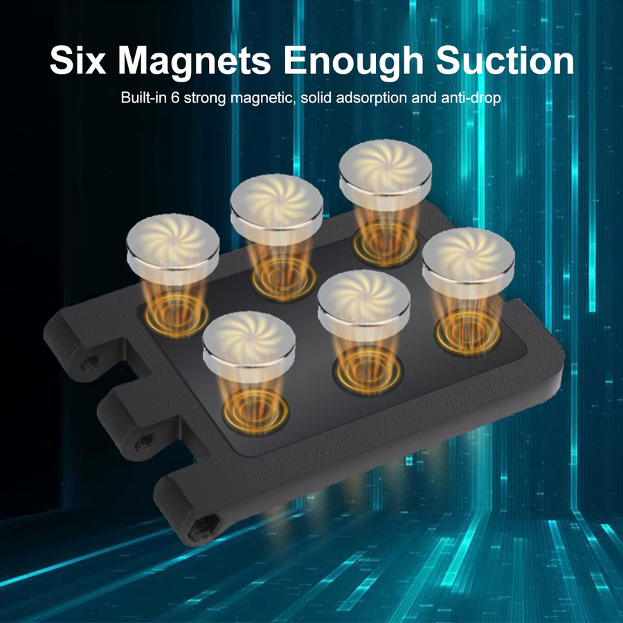 FONKEN Magnetische Halterung mit Tabletop Basis Ständer und 1/4 Schraube für Insta360 X5 X4 X3 X GO3 GO 2 und DJI Pocket 3, Schwarz - Bild 5