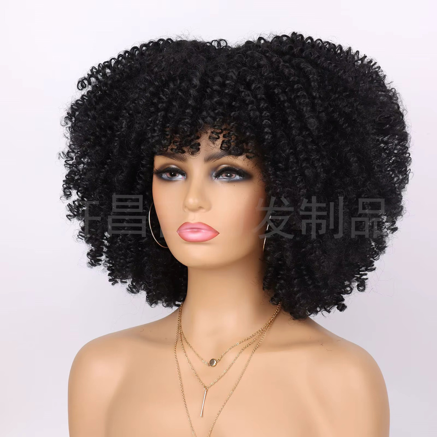 G&T Wig Afro-Lockenperücke mit Pony, schwarz, Damen - Bild 3