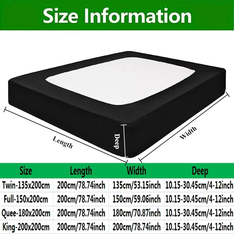 Boxspringbezug aus dehnbarem Jersey-Strick von soi Sehend in Schwarz, B/H: 150 x 200 cm - Bild 5