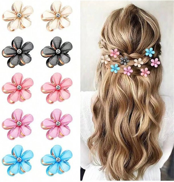 Perlen Krallenclips mit Blumendesign, Damen - Bild 1