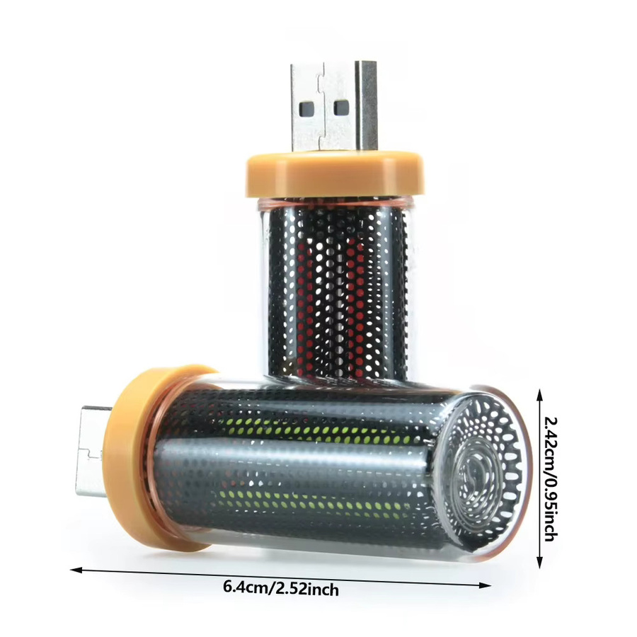 USB LED-Atmosphärenlampe mit Touch-Steuerung und RGB-Multicolor-Effekt, tragbare Glas-Stimmungslampe für Schlafzimmer und Dekoration, transparent - Bild 4
