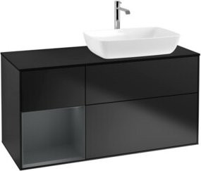 V&B Waschtischunterschrank Finion in Blau lackiert, Breite: 120 cm, Tiefe: 50,1 cm, Höhe: 50,1 cm - Bild 1