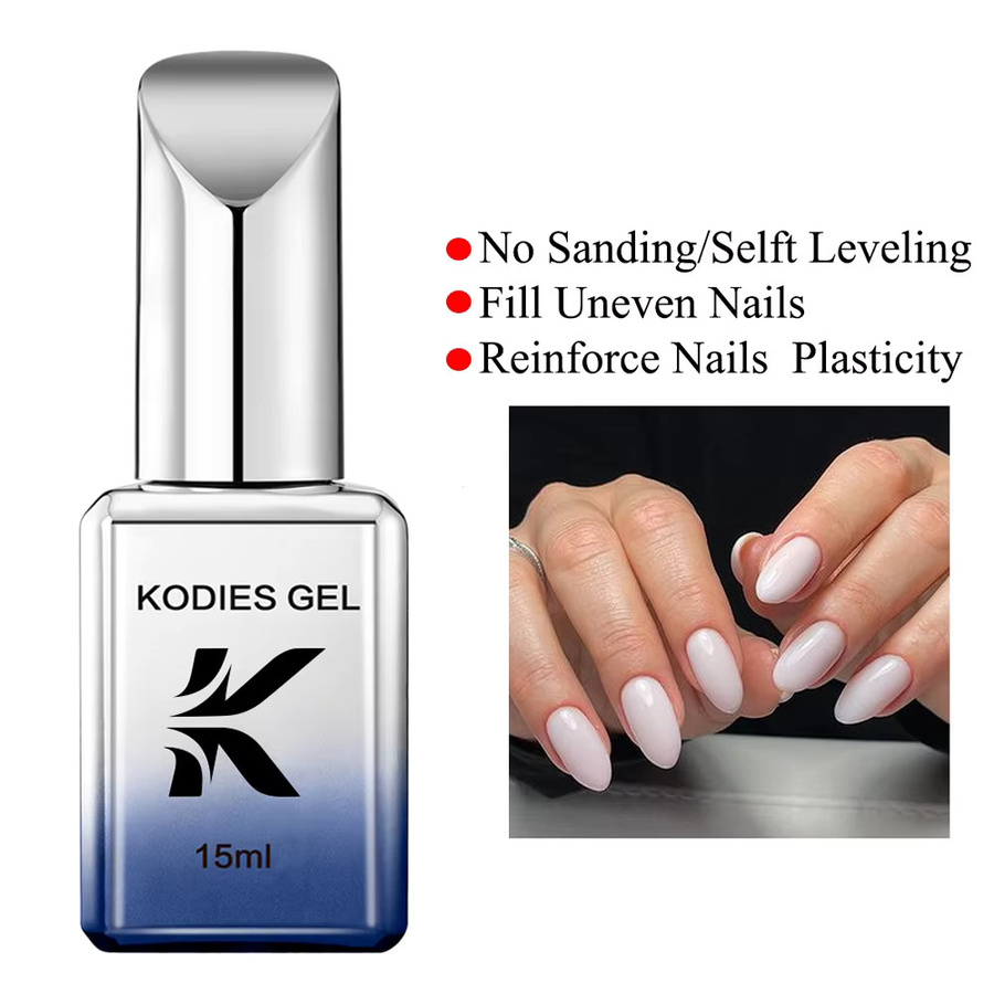 Kodies Nagellack, milchig weiß gel, glänzend - Bild 4