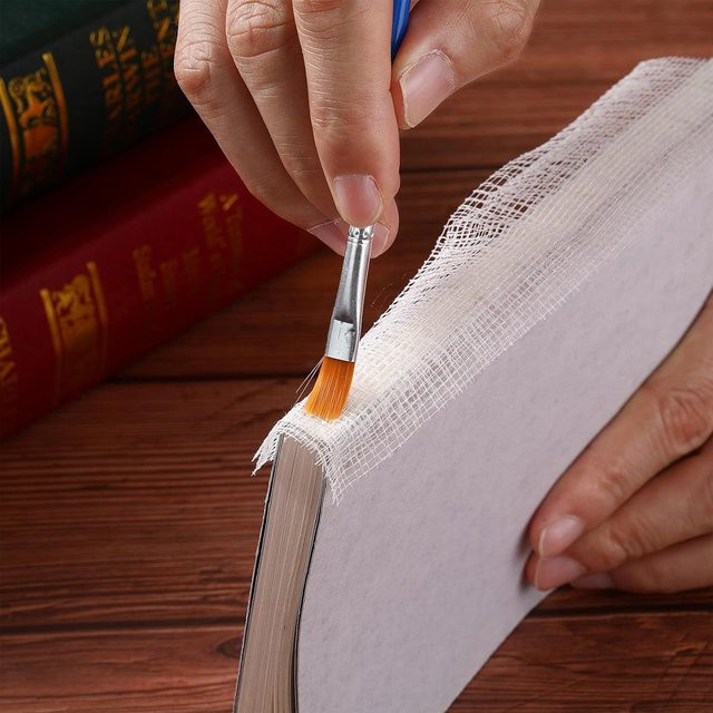 Langlebiges Reparaturtuch für Buchbinderei und DIY Buchrestaurierung, Farbe: Weiß, Breite: 99 cm, Höhe: 114 cm - Bild 1