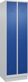 C+P Spind Classic PLUS Garderobenschrank mit Sockel, 2 Abteile, Zylinderschloss und 3 Garderobenhaken, B/T/H: 60 x 50 x 195 cm - Bild 1