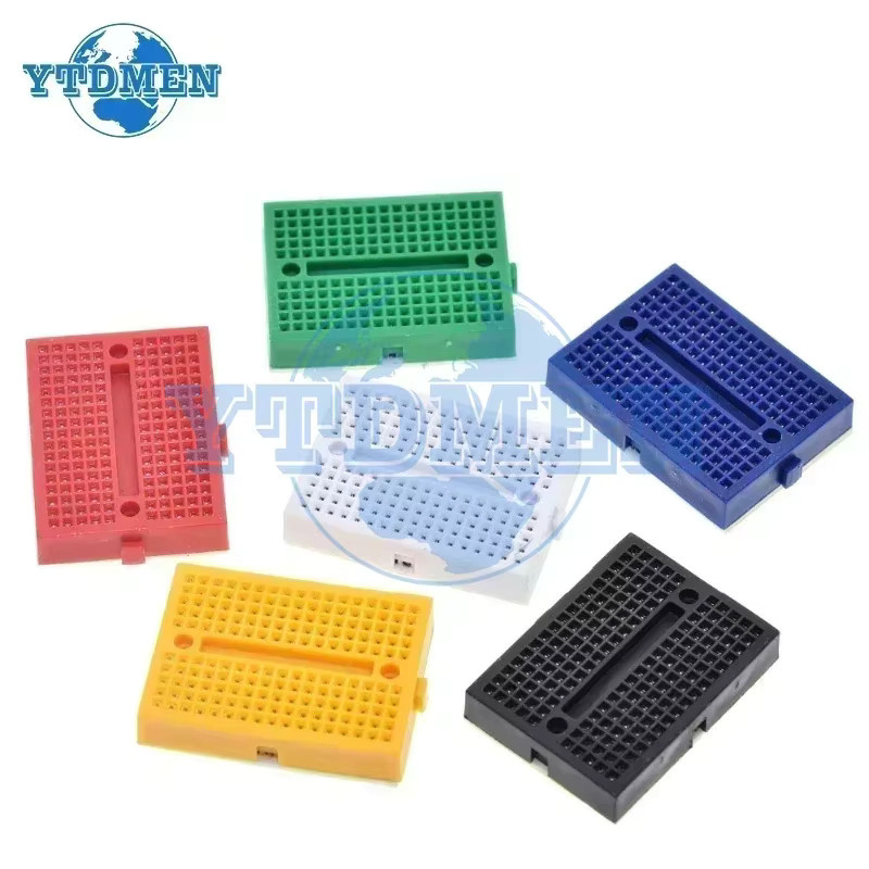 YTDMEN 6er Set Mini Breadboards SYB-170 mit 170 Tie Points, lötfrei, Multicolor, für Arduino Prototyping - Bild 2