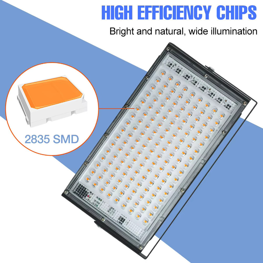 CanLing 200W LED Vollspektrum Pflanzenlampe für Gewächshaus und Zelt, Schwarz - Bild 2