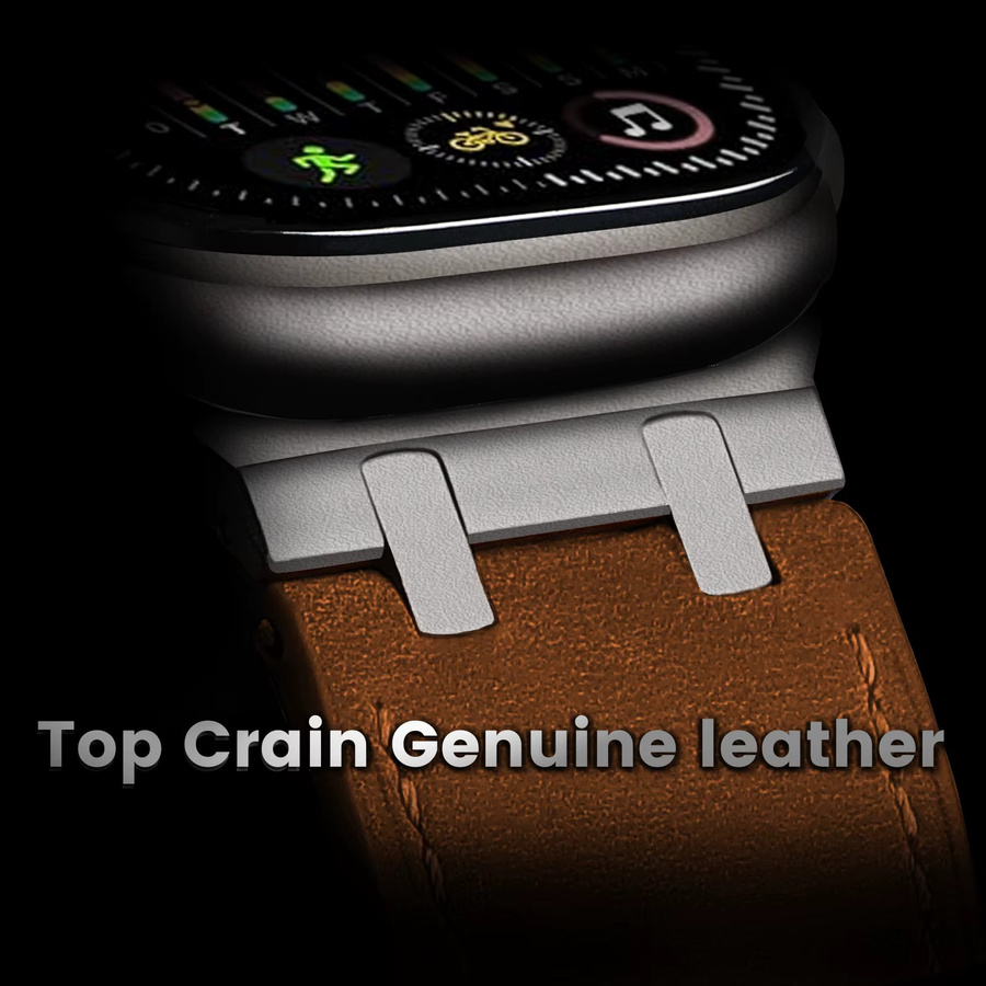 QKX Uhrenarmband Leder, Herren - Bild 2