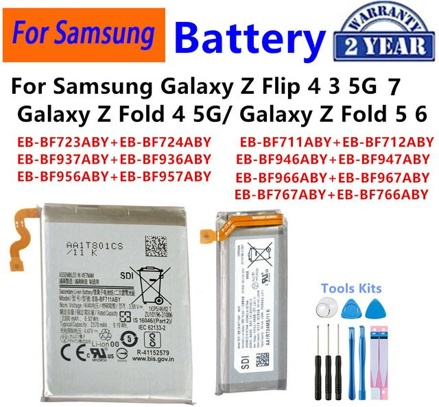Samsung Akku für Galaxy Z Flip 4, Z Flip 3, Z Flip 7, Z Fold 4, Z Fold 5, Z Fold 6 und Z Fold 7 (Modelle EB-BF723ABY, EB-BF724ABY, BF946ABY, BF947ABY, BF936ABY) - Bild 1