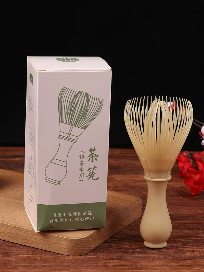 Hoeaden Matcha-Besen Chasen aus Holz in Beige für die Teezubereitung von Grüntee und Kaffeepulver - Bild 3