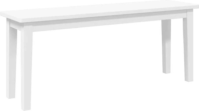 vidaXL Bank aus Massivholz Gummibaum in Weiß, Breite: 110 cm, Höhe: 45 cm, Tiefe: 30 cm - Bild 1