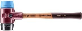 Halder Simplex Schonhammer mit blauem TPE-Soft-Kopf und Holzstiel, Länge: 405 mm, Kopf-Durchmesser: 60 mm - Bild 1
