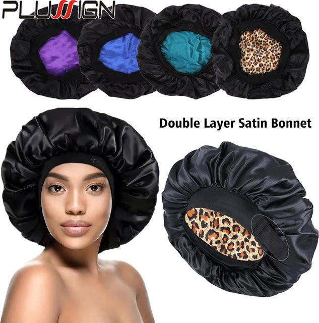 plussign Satin Bonnet, Reversible Schlafhaube für lockiges Haar, Damen - Bild 1