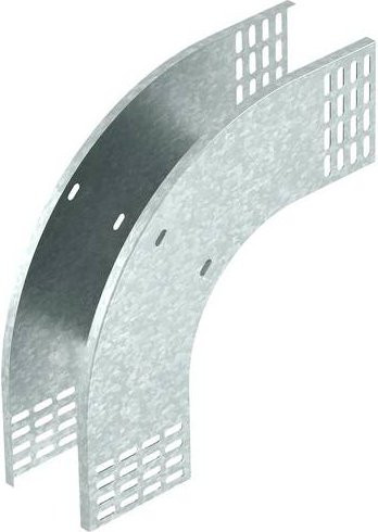 OBO Bettermann Vertikalbogen 90 Grad fallend RBV 120 F FS aus Metall in Silber - Bild 1