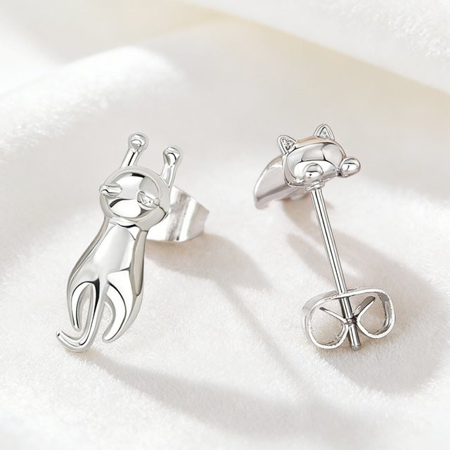 Huitan Cut Ohrringe, Silber, Damen, Cat - Bild 1