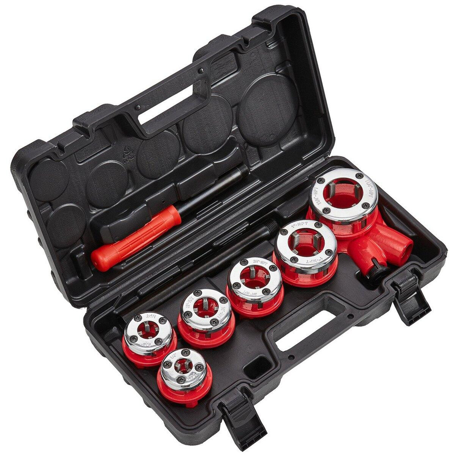 Buying Solutions MB Ratsche Rohrschneider-Set mit 6 NPT-Schneidköpfen und Aufbewahrungskoffer in Orange, Schwarz und Rot - Bild 11