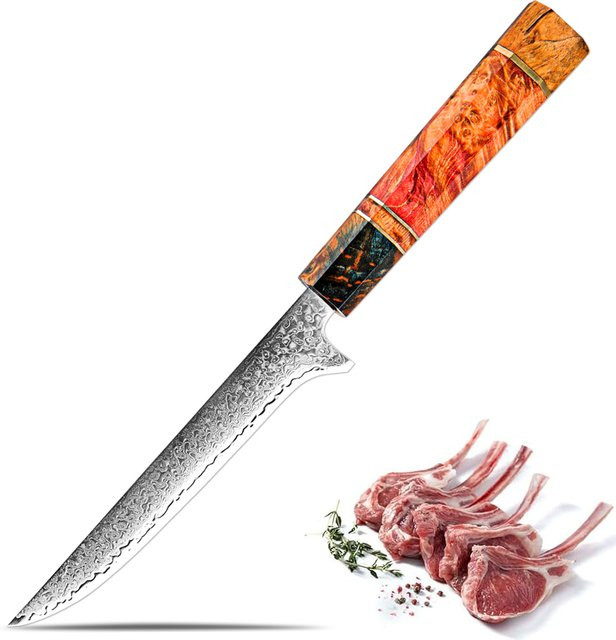 Xituo Damaskus Ausbeinmesser Sharp Pro Kitchen mit achteckigem Holzgriff, 15,24 cm - Bild 1