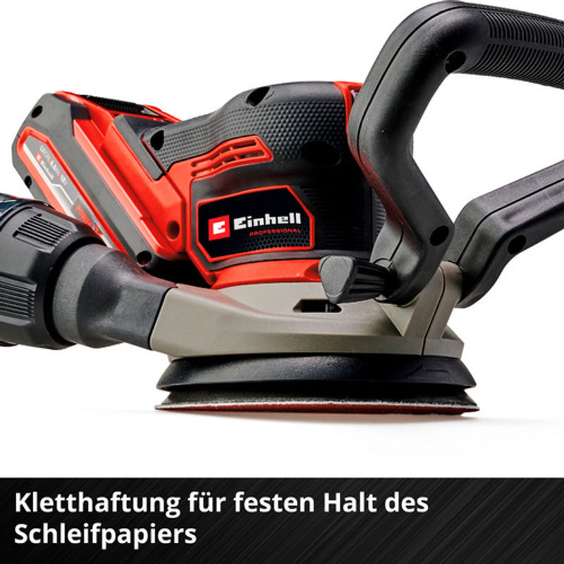 Einhell Professional Akku-Exzenterschleifer TP-RS 18/32 Li BL Solo Power X-Change, 18V, Rot/Schwarz, Ø 125 mm - Bild 3