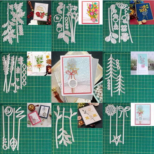 Metall Stanzform Blumen Schablone in Silber für DIY Scrapbooking und Papierdekoration - Bild 1