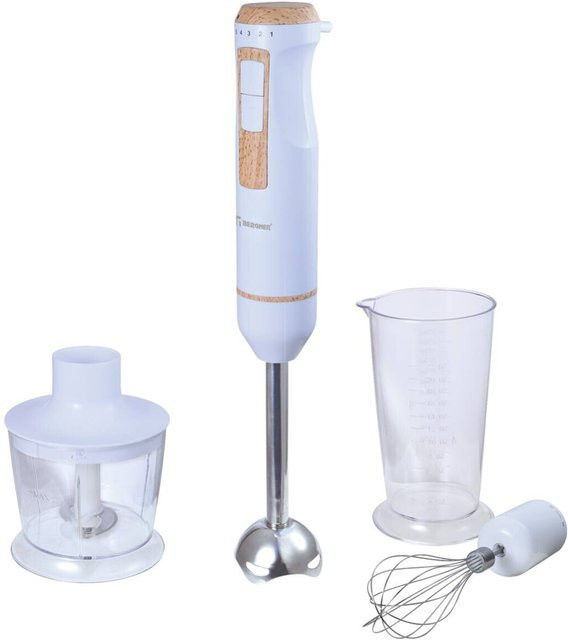 BERGNER Stabmixer in Weiß mit Edelstahl-Elementen, B/H/T: 14 x 24,5 x 24 cm - Bild 1