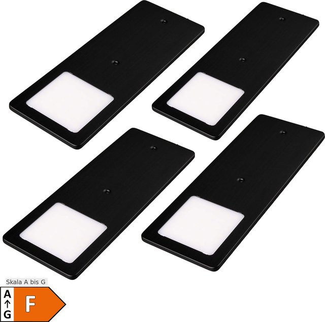 4er Set TooFlat LED Unterbauleuchten in Warmweiß für Küche, Wohnraum und Schlafzimmer - Bild 1