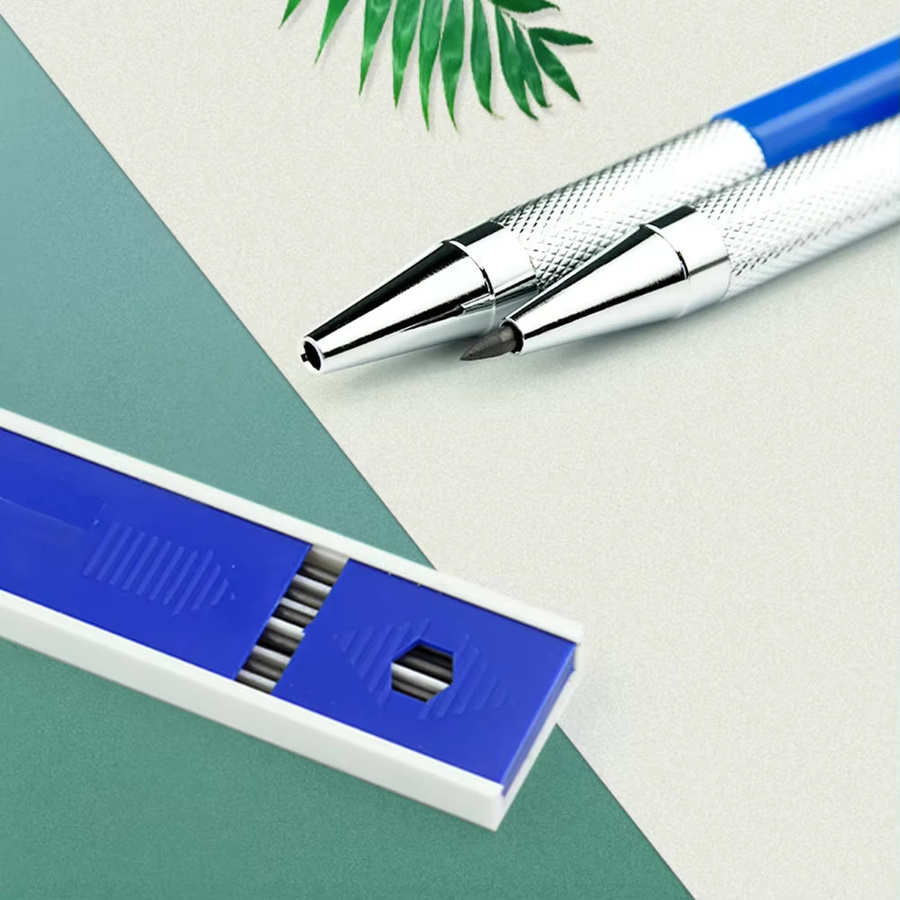 Mechanischer Bleistift für Zeichnungen und Büro mit 2mm 2B Mine in Blau - Bild 4