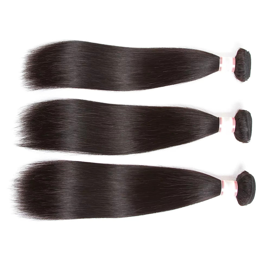 Geeta Haarwebart Bundles Brasilianische Gerade, Schwarz, 100 % Menschliches Haar - Bild 2
