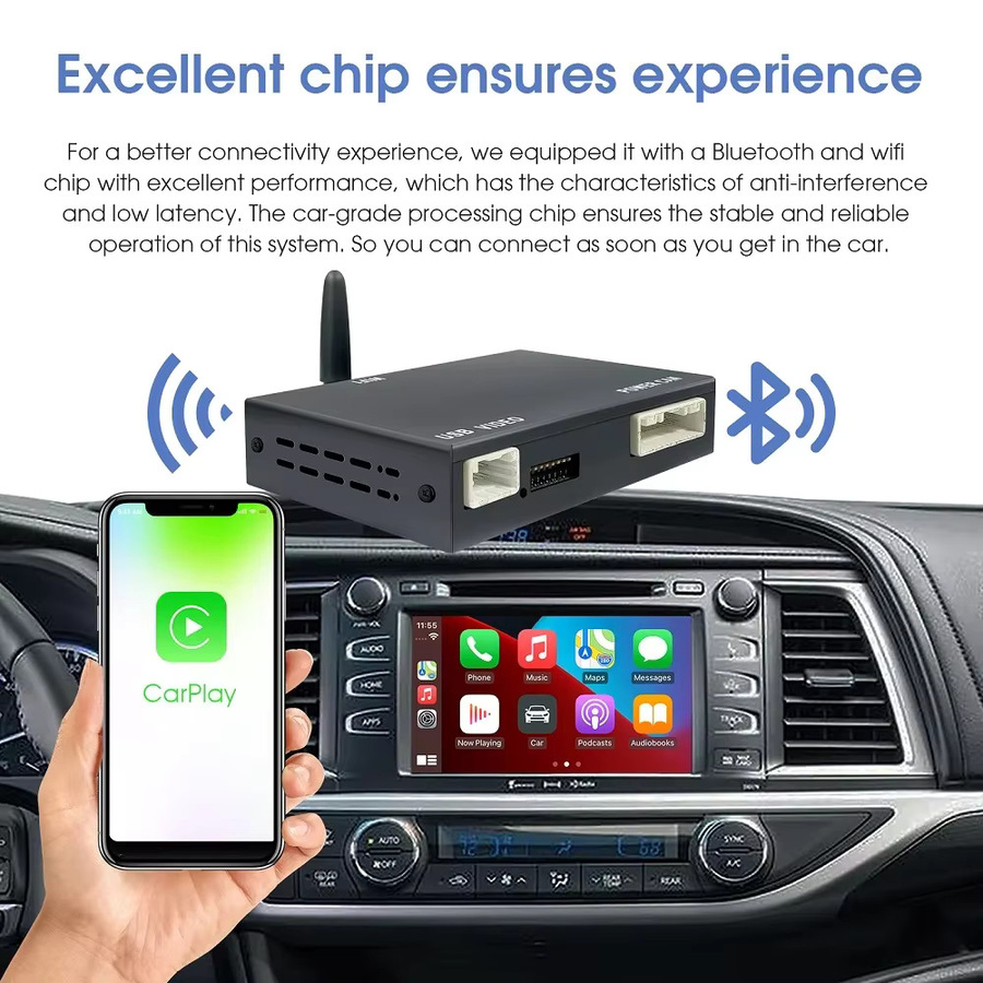 EzoneTronics OEM Bildschirm Upgrade Decoder Multimedia Retrofit Kit für Toyota Yaris Corolla Tacoma Camry CHR Tundra Highlander 4Runner in Schwarz - Bild 6