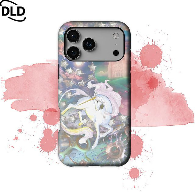 Robuste Potdemiel Handyhülle mit Einhorn-Traumlandschaft für iPhone 13 bis iPhone 17 Pro Max Plus, Mehrfarbig - Bild 1