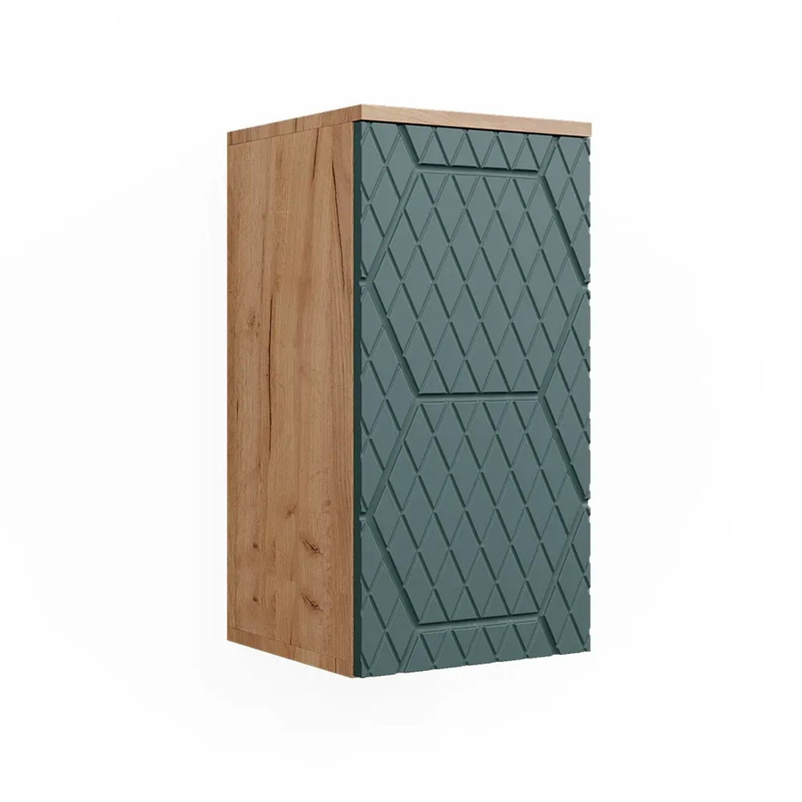 Vicco Hängeschrank Irma Badezimmer in Eiche mit Grün und Gold, B: 30 cm, H: 59 cm, 2 Fächer - Bild 3
