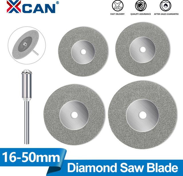 XCAN Diamant-Trennscheiben Set für Dremel und Drehwerkzeuge, 6 Stück, Durchmesser: 16–50 mm - Bild 1