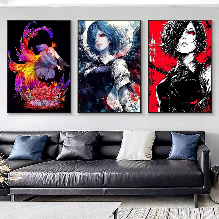 Anime Manga Poster Touka Kirishima Tokyo Ghoul Vintage Wandkunst aus Papier, B/H: 15 x 15 cm - Bild 2