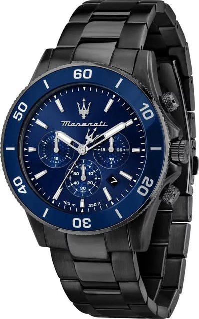 Maserati Chronograph, Edelstahl, Blau, Quarz, 43 mm, Herren - Bild 1