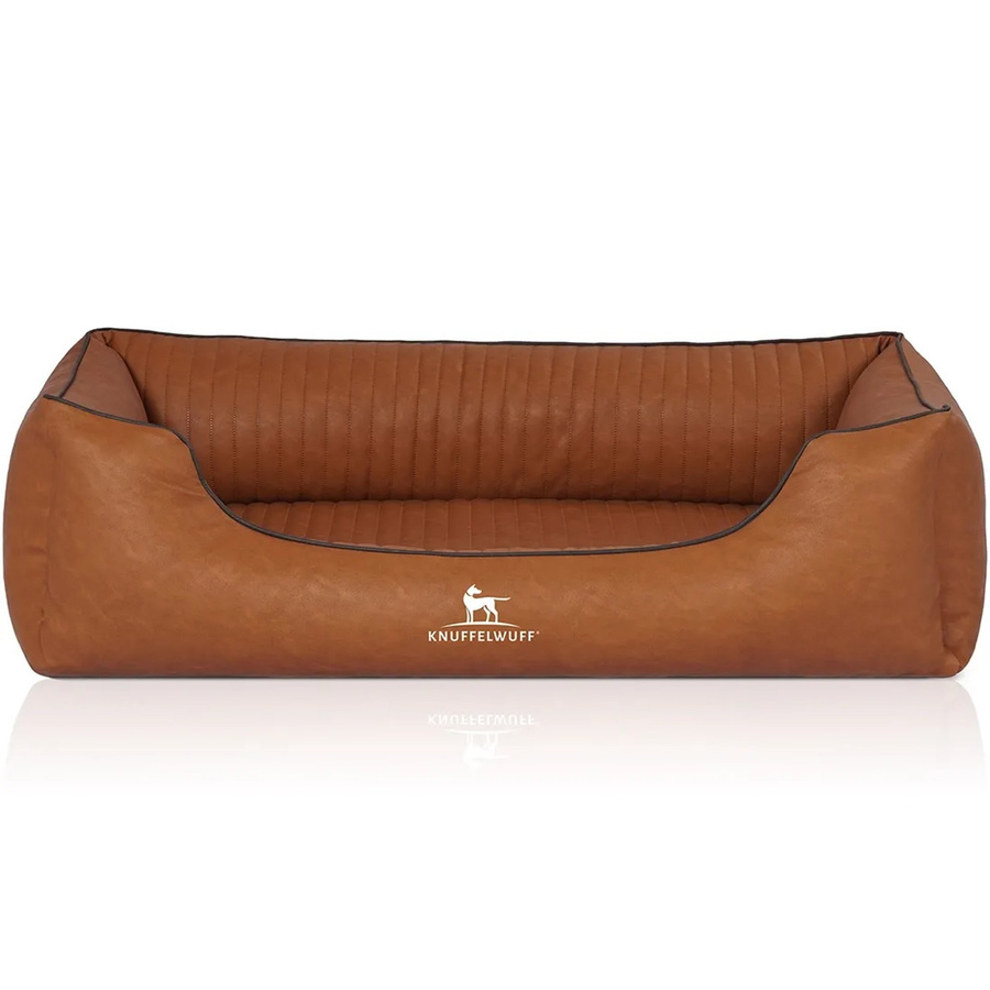 Knuffelwuff Hundebett Chesapeake Orthopädisch aus Kunstleder XXL B: 120 cm, T: 85 cm, Farbe: Rusty/Terracotta - Bild 2