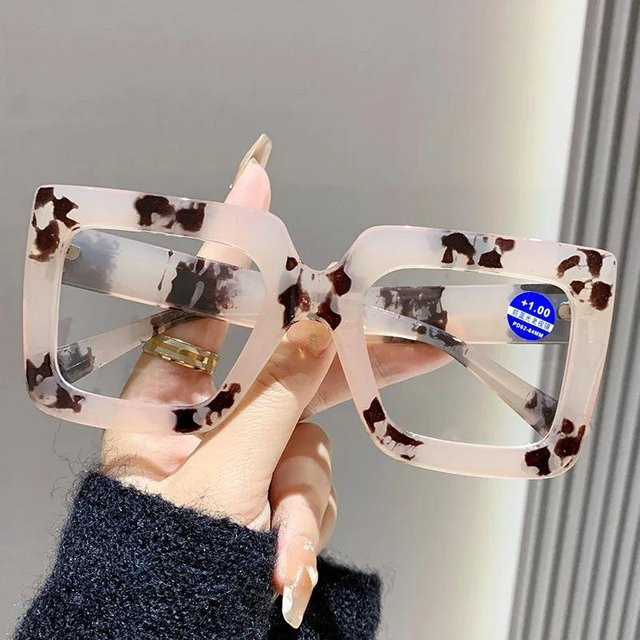 Bai Fen Bai Electronic 3C Lesebrille, quadratisch, Vollrand, Unisex, transparent, multicolour - Bild 1