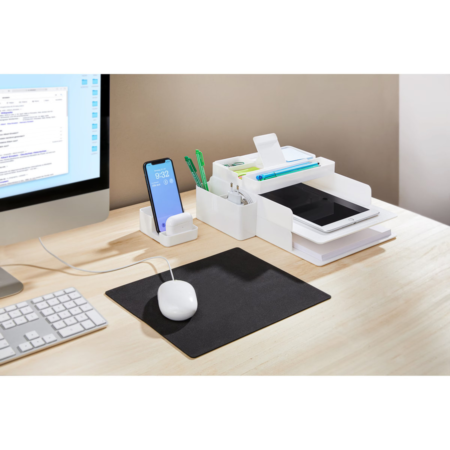 Genialo Büro-Organizer-Set, 4-teilig, Weiß, Kunststoff, Mehrfachfach - Bild 2