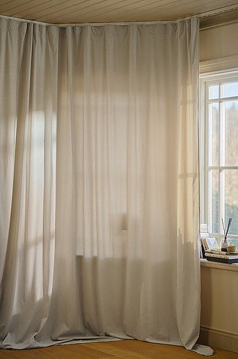 Jotex SAVANNAH Samtvorhang extra breit in Beige und Weiß, Höhe: 275 cm - Bild 1