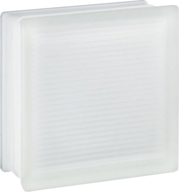 Fuchs Design Glasbaustein Xenon Weiß Satiniert B/H/T: 19 x 19 x 8 cm - Bild 1